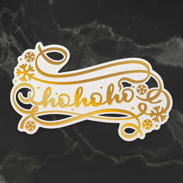 Artdeco Creations Naughty Or Nice Cut, Foil & Emboss Dies - Ho Ho Ho Sentiment 3.7"X2.2"