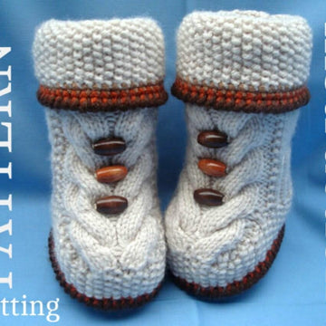 Knitting Pattern Baby Booties Baby Uggs Adam