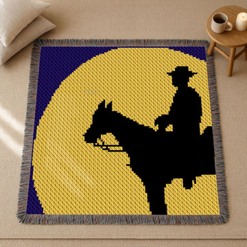 Moon Cowboy Blanket Corner-to-Corner CROCHET PATTERN