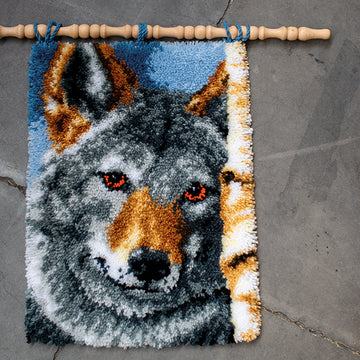 Vervaco Wolf Rug Latch Hook Kit - 40cm x 53cm