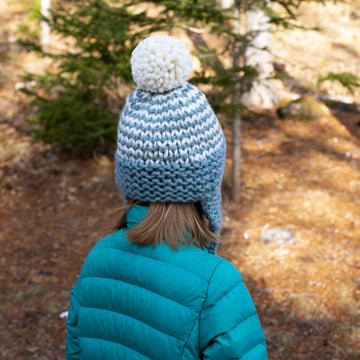 Pinstripe Ear Flaps Toque Hat Baby Children Women