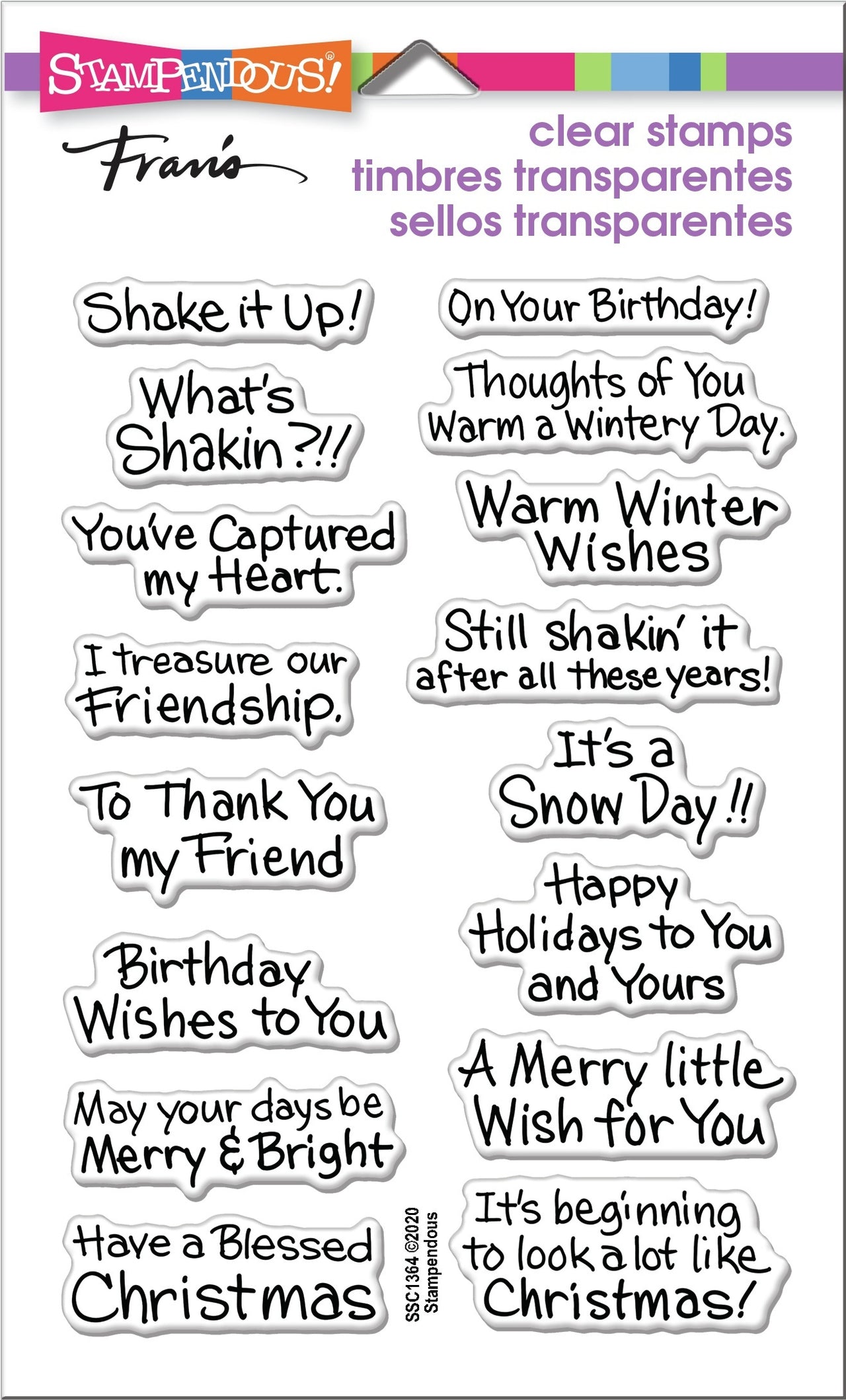 Stampendous Perfectly Clear Stamps - Shake It Up
