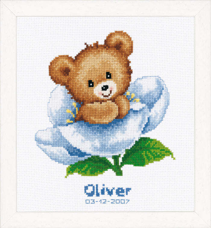 Vervaco Counted Cross Stitch Kit Cute Bear Cross Stitch Kit