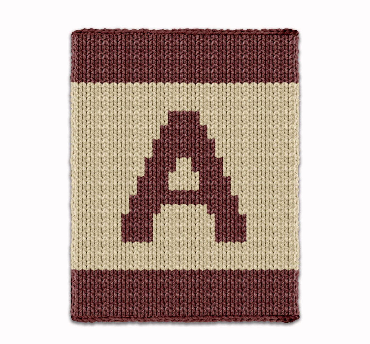 Letter A - Intarsia chart for finger knit blanket