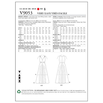 Vogue Misses' Dress V9053 - Sewing Pattern
