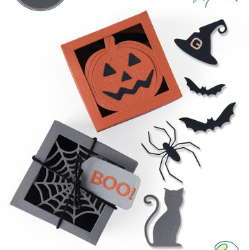 Sizzix Thinlits Dies By Georgie Evans 12/Pkg - Box-Spooky Silhouette