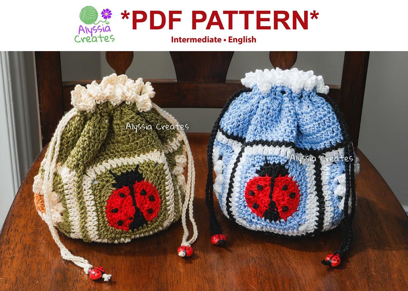 Ladybug and Daisy Drawstring Pouch