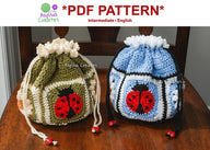 Ladybug and Daisy Drawstring Pouch