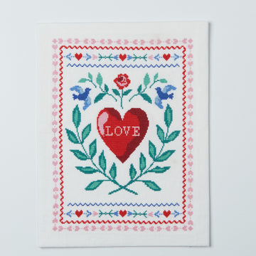 Wool and the Gang Love Story Cross Stitch Kit - 16cm x 23cm