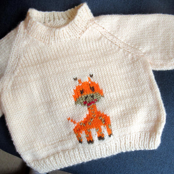 Baby Giraffe Motif Jumper