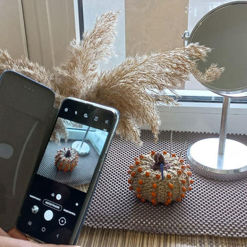 Pumpkin decor with beads