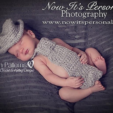 Baby Fedora Hat & Neck Tie Set Crochet Pattern PDF 118