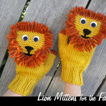 Lion Mittens for the Family