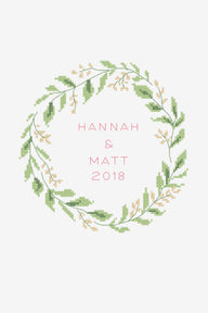 Leafy Wreath in DMC - PAT0715 -  Downloadable PDF