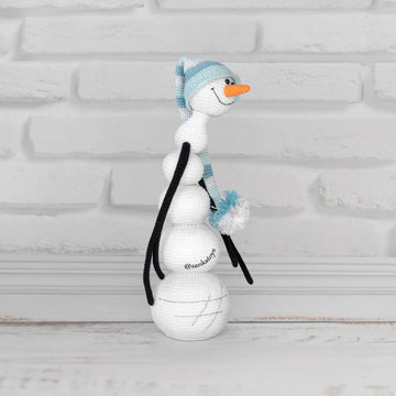 Snowman in a cap