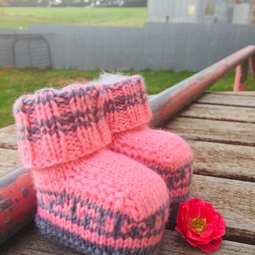 Posh Pink Baby Booties
