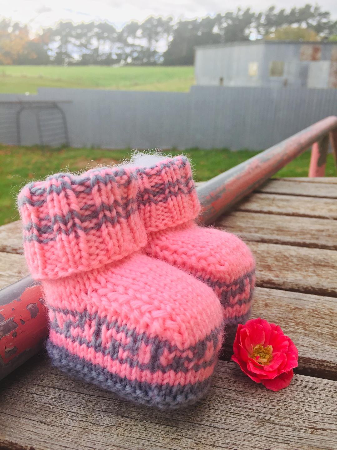 Posh Pink Baby Booties