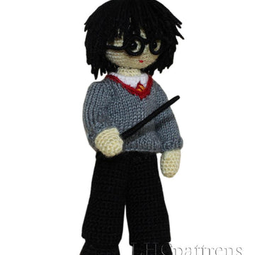 Harry Potter PDF Pattern, Crochet Boy Pattern, Crochet Pattern, Crochet Doll Pattern, Crochet Wizard, Crochet and Knitting Doll Pattern