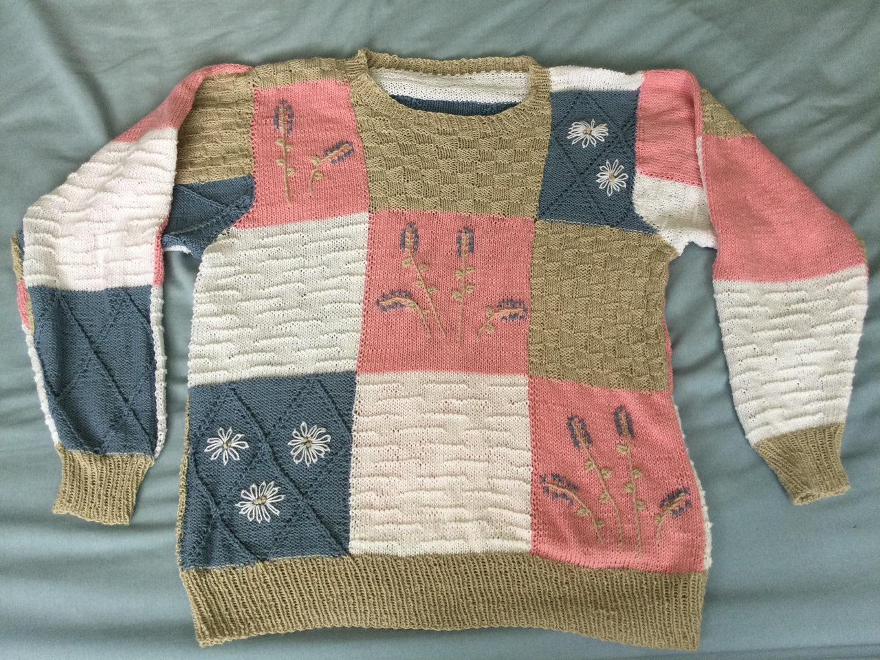Cotton patchwork sweater