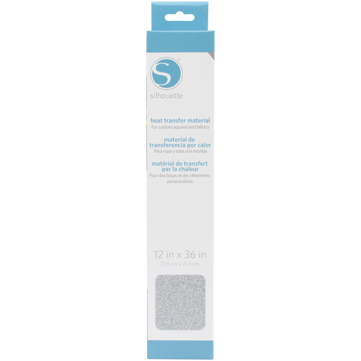 Silhouette America Silhouette Glitter Heat Transfer Material 12"X36" - White Silver