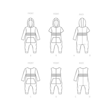Simplicity Toddlers' Knit Jumpsuit S9486 - Sewing Pattern