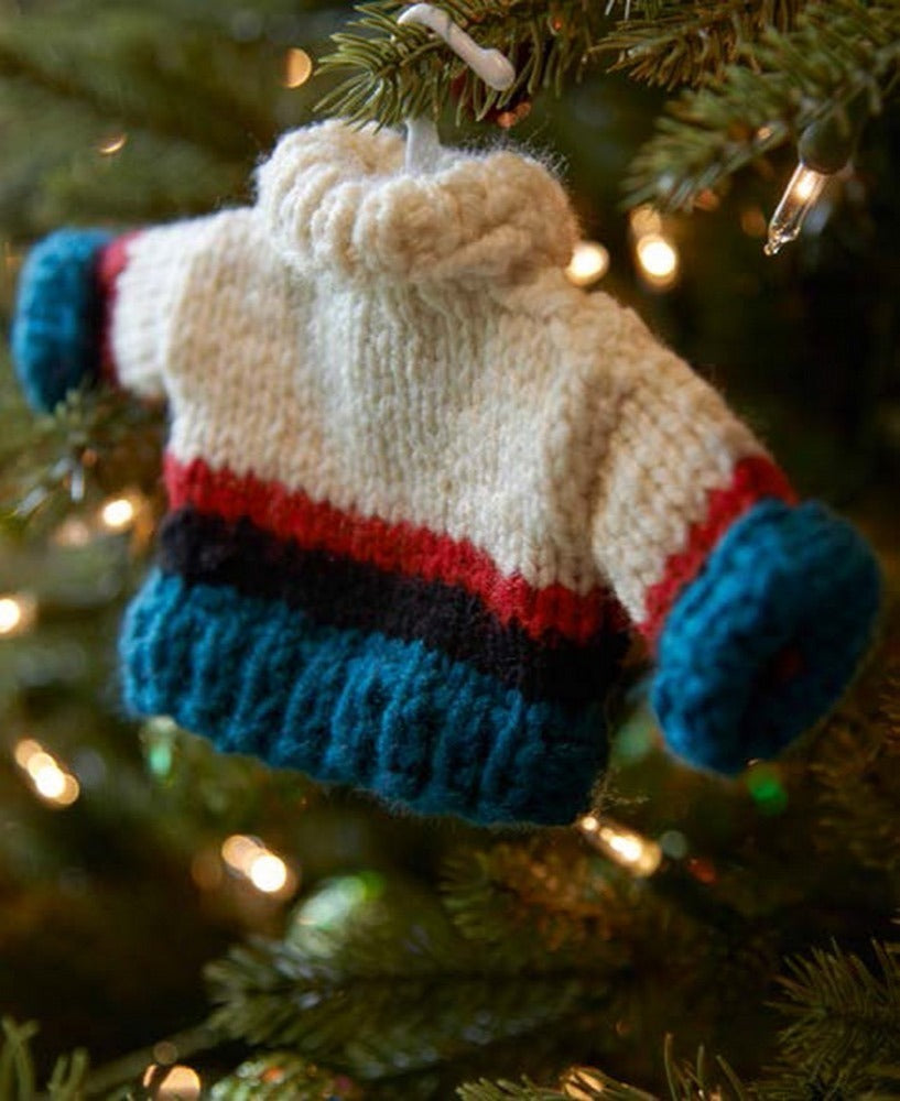 Best Guy Sweater Ornament in Red Heart With Love Solids - LW3715