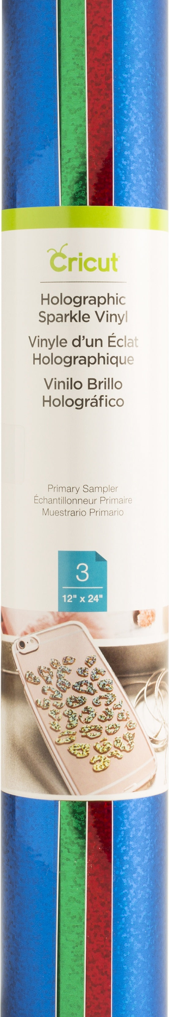 Cricut Holographic Sparkle Vinyl Sampler 12"X24" 3/Pkg - Primary