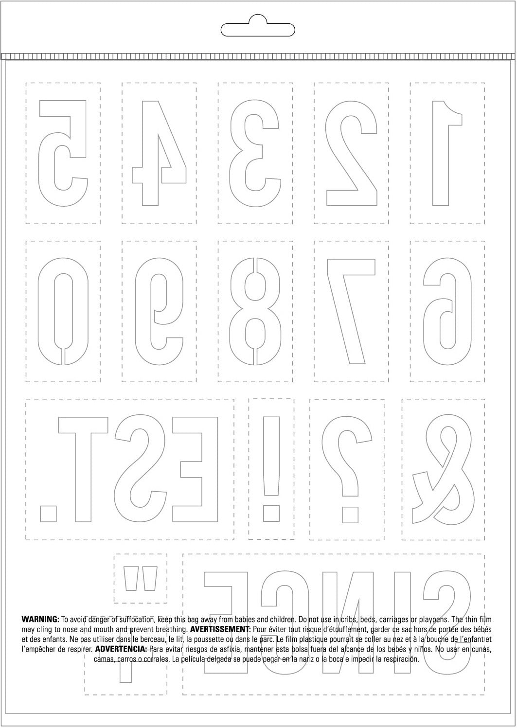 American Crafts Heidi Swapp DIY Doormats Stencil - Numbers