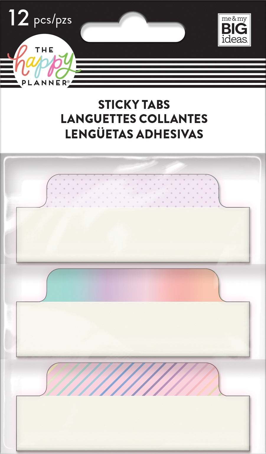Happy Planner Medium Sticky Tabs 12/Pkg - Rainbow