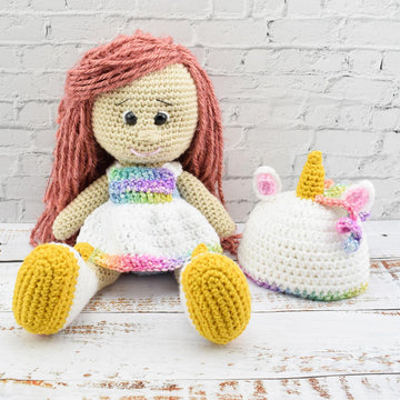 Amigurumi unicorn doll