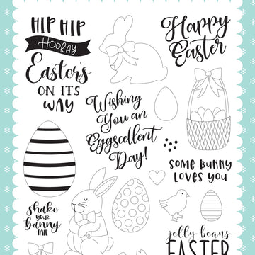 Echo Park Paper Echo Park Stamps - Funny Bunny, I Love Easter