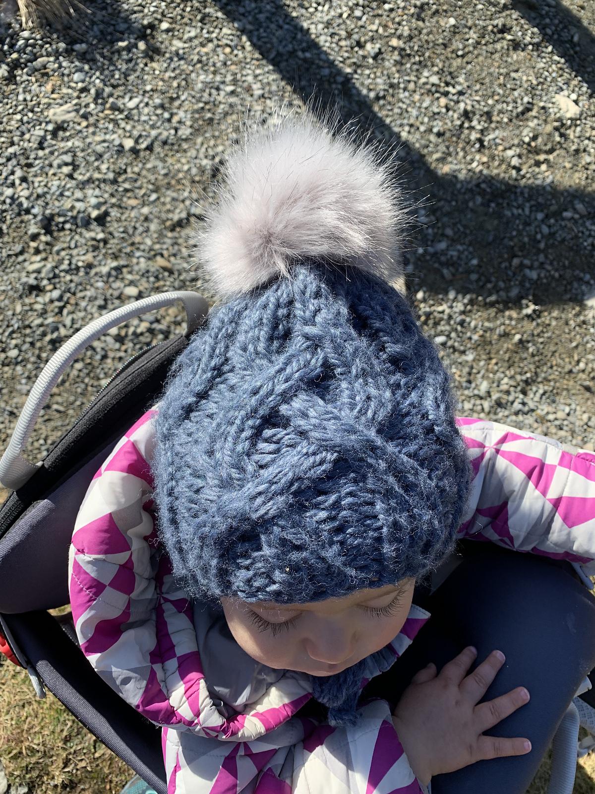 Braided Rivers Beanie - cable knit hat