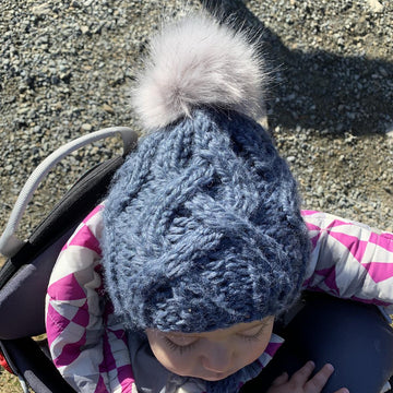Braided Rivers Beanie - cable knit hat