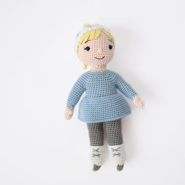 Imogen the Ice Skater Amigurumi Doll