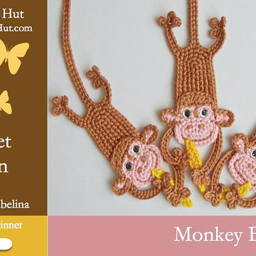 029 Monkey bookmark amigurumi