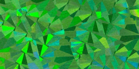 Artdeco Creations Couture Creations Foil 5"X16.4' - Green-Iridescent Triangular Pattern