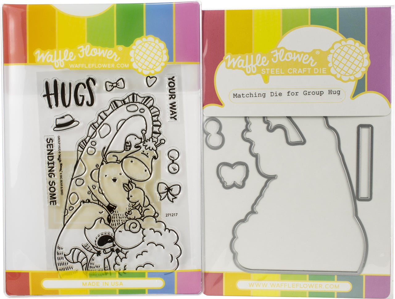 Waffle Flower Crafts Waffle Flower Stamp & Die Set - Group Hug