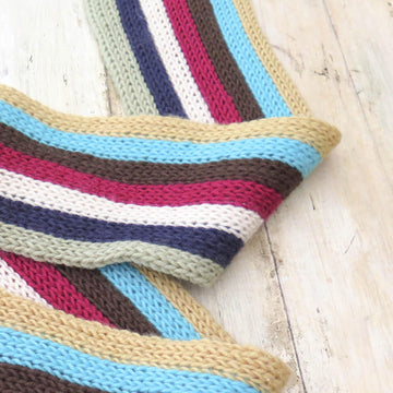 Vertical Stripe Scarves "The End of the Rainbow"