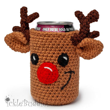 Can Cozie - Reindeer - CROCHET Pattern