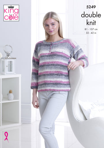 Sweaters in King Cole Shine DK - 5249 - Leaflet
