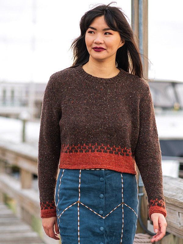 Cassatt Sweater in Berroco Millstone Tweed - Downloadable PDF