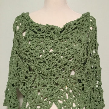 Twist-Front Lace Motif Sweater Top