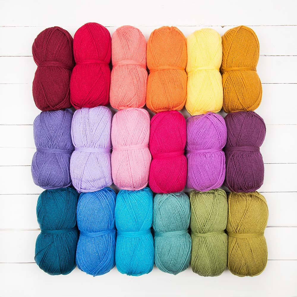 Stylecraft Sunny Log Cabin Blanket by Lucy @ Attic24 - 18 Ball Colour Pack