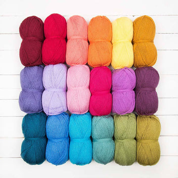 Stylecraft Sunny Log Cabin Blanket by Lucy @ Attic24 - 18 Ball Colour Pack