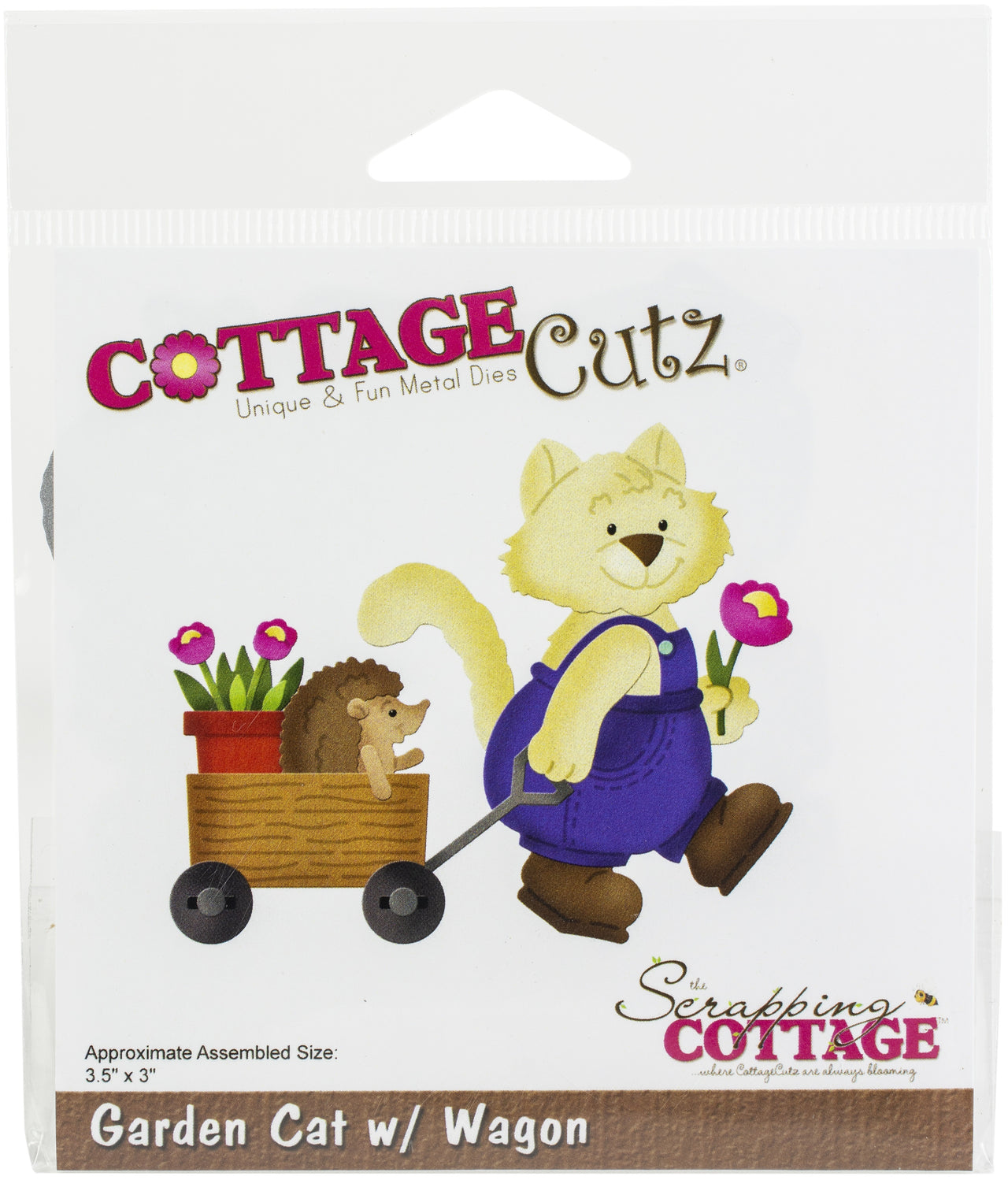 CottageCutz Dies - Cat W/Wagon 3.5"X3"