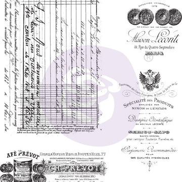 Prima Marketing Finnabair Cling Stamps 6"X7.5" - Old Paper Work