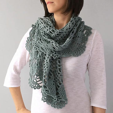 Monica - floral lace shawl