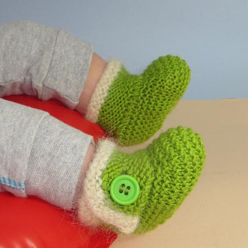 Baby Short Fur Trim Booties