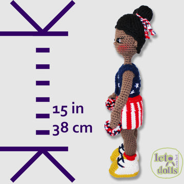 15 inch crochet doll pattern PDF, Small amigurumi doll, Liberty