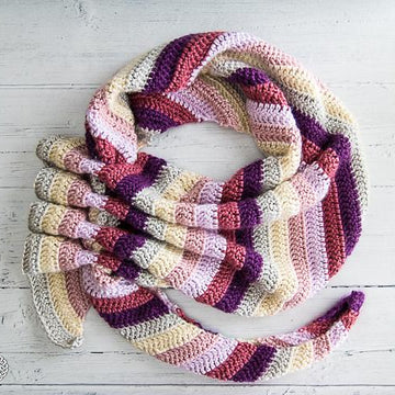 Ruffled Keyhole Boomerang Scarf
